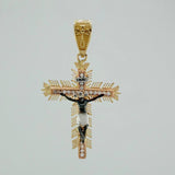 Dije Cruz Cristo Milagroso De Buga 5.5 g / 4.8 cm Tres Oros 18K