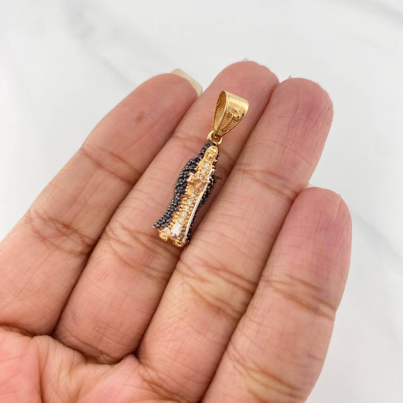 Dije Santa Muerte 2.45 g / 3 cm Tres Oros 18K