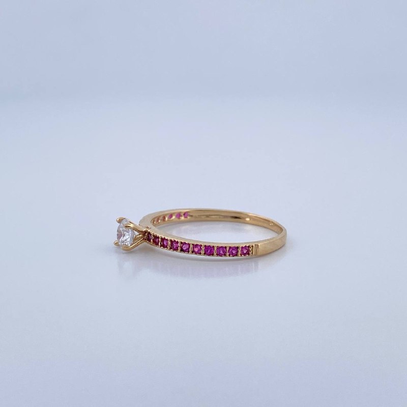 Anillo Solitario Churumbela 1.35gr / T6 1/2 / Oro 18K &