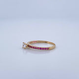 Anillo Solitario Churumbela 1.35gr / T6 1/2 / Oro 18K &