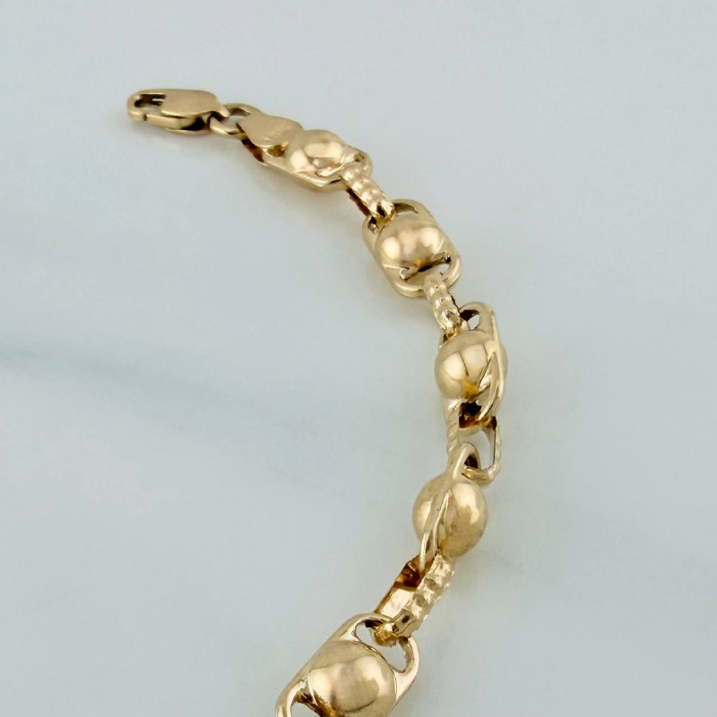 Pulso Rustico Burbujas 5.1 g / 20.5 cm / 4.45 mm Oro Amarillo 18K