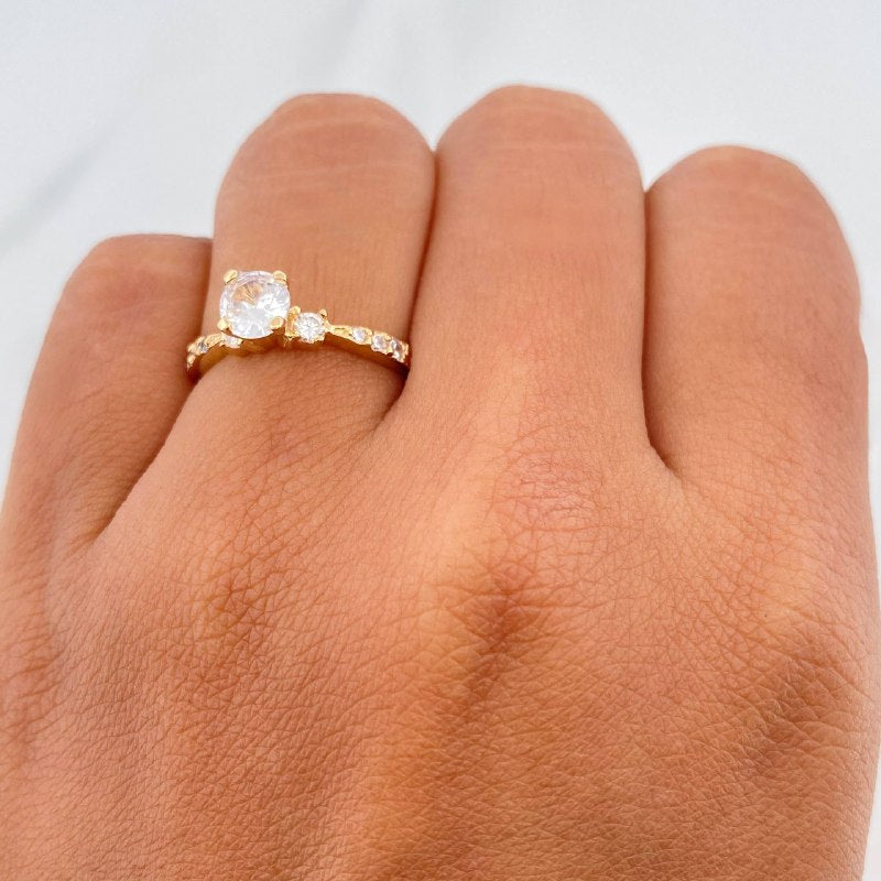 Anillo Solitario Churumbela 1.9 g / T5 Oro Amarillo 18K