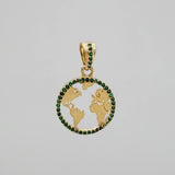 Dije Silueta Tierra 2.1 g / 2.5 cm Oro Amarillo 18K
