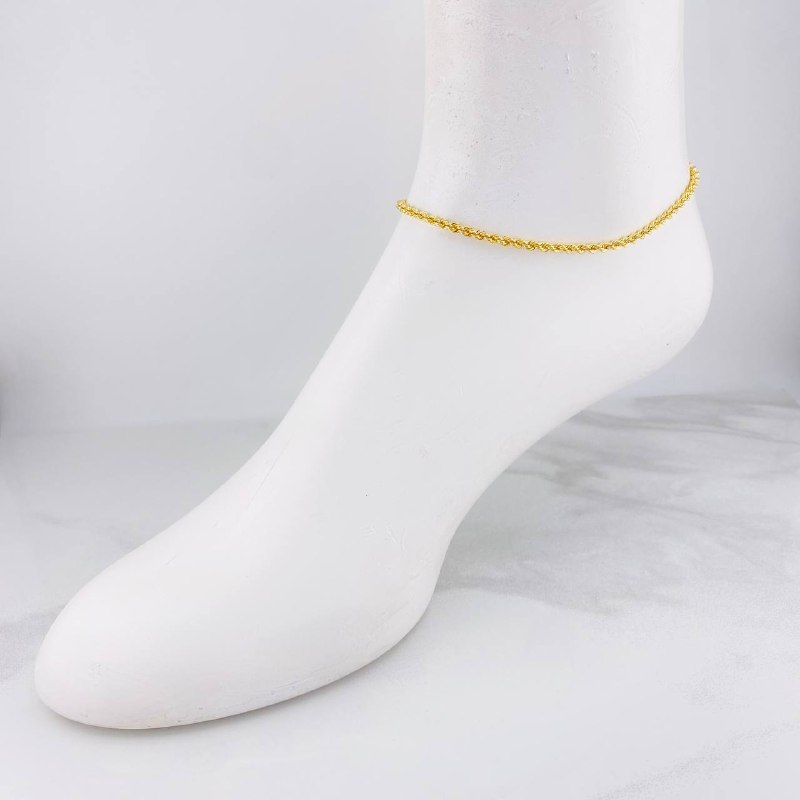 Tobillera Lazo 2.4g / 24.8cm / 2.7mm Oro Amarillo 18K