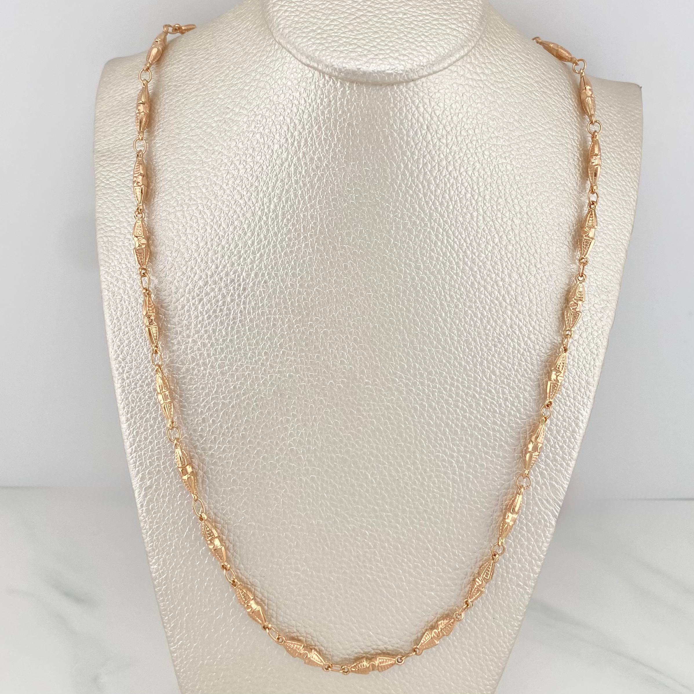 Cadena Rustica Dubai 15.3 g / 68.6 cm / 4.15 mm Oro Rosa 18K