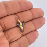 Dije San Miguel Arcángel 1.55gr / 2cm / Dos Oros Negro Amarillo 18K $