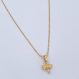 Set Cadena y Dije Militar + Libelula 1.7gr / Oro Amarillo 18K (Oferta) $
