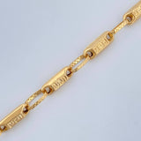 Pulso Rustico Tribal 4.5gr / 21.5cm / Oro Amarillo 18K &