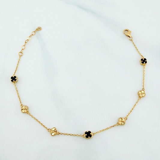 Pulso Trebol Aro Seguido 3.1 g / 21 cm / 4.7 mm Oro Amarillo 18K