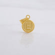 Dije Circulo Letra E 0.4g / 1.5cm Oro Amarillo 18K
