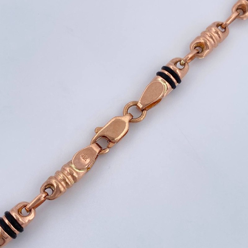 Cadena Rustica Barril 12.1gr / 62cm / Oro Rosa 18K &