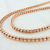 Cadena Ice 24.6 g / 65.4 cm / 3.1 mm Dos Oros Rosa Blanco 18K