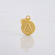 Dije Circulo Letra A 0.4g / 1.5cm Oro Amarillo 18K