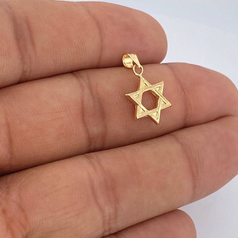 Dije Estrella David 0.55gr / 2.1cm / Oro Amarillo 18K &