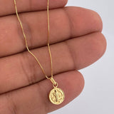 Set Cadena y Dije Veneciana + San Benito 1.4gr / Oro Amarillo 18K (Oferta) $