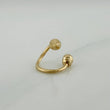 Piercing Espiral Doble 0.6 g / 1 cm Oro Amarillo 18K