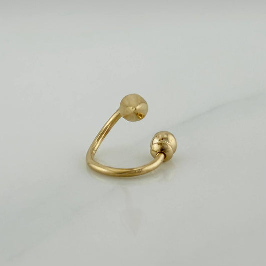 Piercing Espiral Doble 0.6 g / 1 cm Oro Amarillo 18K