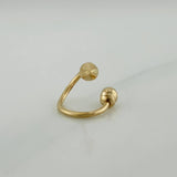 Piercing Espiral Doble 0.6 g / 1 cm Oro Amarillo 18K