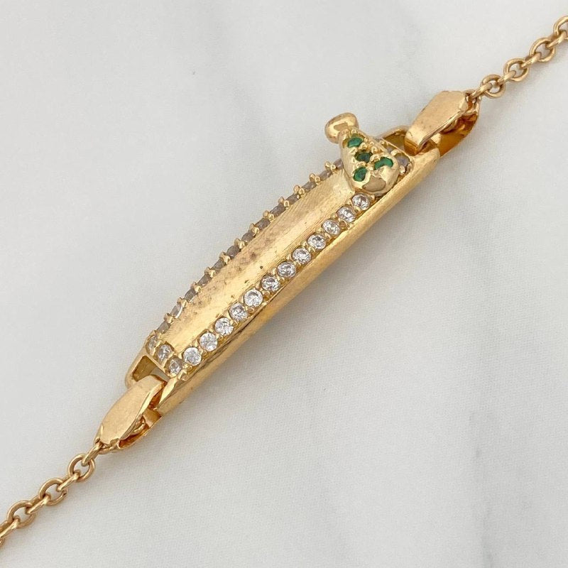 Pulso Bebé Placa Aro Seguido 3 g / 13.8 cm / 1.55 mm Oro Amarillo 18K