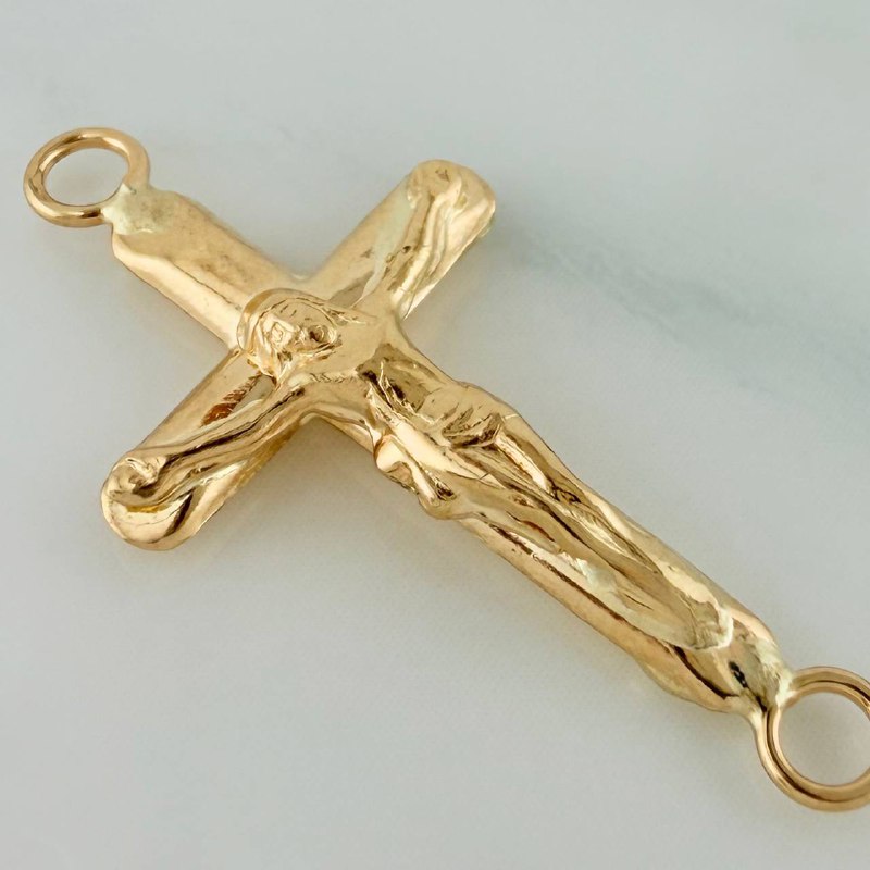 Herraje Cruz Cristo 0.9gr / 2.6cm / Oro Amarillo 18K %