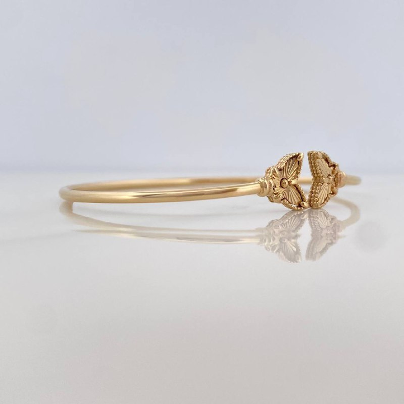Pulso Aro Mariposa Diamantado 3.55 g / 16.8 cm / 1.6 mm Oro Amarillo 18K