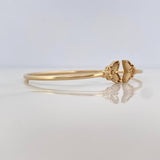 Pulso Aro Mariposa Diamantado 3.55 g / 16.8 cm / 1.6 mm Oro Amarillo 18K