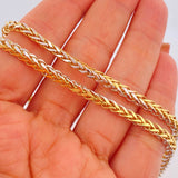 Cadena Franco 17.85gr / 60.3cm / Dos Oros Amarillo Blanco +3 18K &