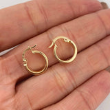 Candongas Tornillo Punteadas 1.3 g / 1.4 cm Oro Amarillo 18K
