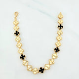 Pulso Trebol Diamantado 8.9 g / 18 cm / 7.2 mm Oro Amarillo 18K