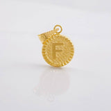 Dije Circulo Letra F 0.6g / 1.7cm Oro Amarillo 18K