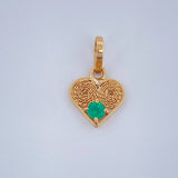 Dije Filigrana Corazon 0.5gr / 1.5cm / Oro Amarillo 18K $