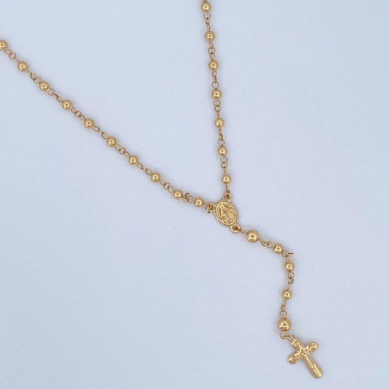 Rosario Virgen Milagrosa 6.05gr / 49.5cm / Oro Amarillo 18K &