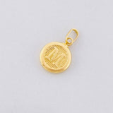 Dije Circulo Letra M 0.4g / 1.6cm Oro Amarillo 18K