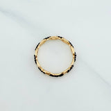 Anillo Argolla Pulsera 1.65 g / T6 1/2 Dos Oros Negro Amarillo 18K