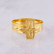 Anillo Cruz Cristo 1.75g / T8 3/4 Oro Amarillo 18K