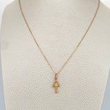Set Cadena y Dije Aro Seguido + Cruz Cristo 1.35gr / Oro Amarillo 18K (Oferta) $
