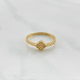 Anillo Trebol 1.6 g / T6 3/4 Oro Amarillo 18K