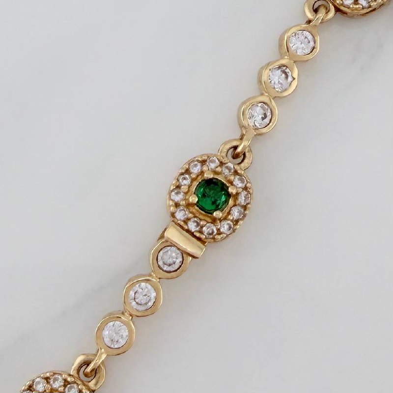 Pulso Tennis Halo 10 g / 18.2 cm / 7.14 mm Oro Amarillo 18K
