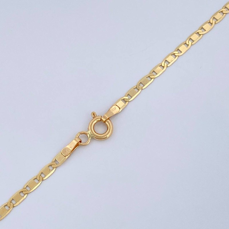 Cadena Escalera Plana 4.55gr / 60cm / Oro Amarillo +3 18K $