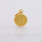 Dije Circulo Letra R 0.45g / 1.6cm Oro Amarillo 18K