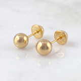 Topos Bola Lisa 0.85 g / 7 mm Oro Amarillo 18K