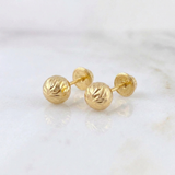 Topos Bola Diamantada 0.9 g / 7 mm Oro Amarillo 18K