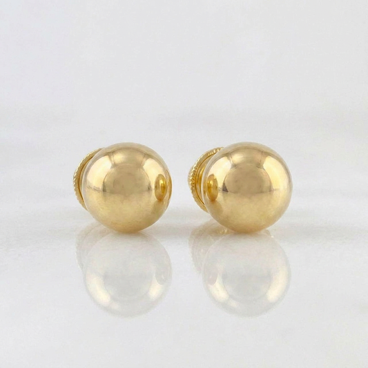 Topos Bola Lisa 0.75 g / 7 mm Oro Amarillo 18K