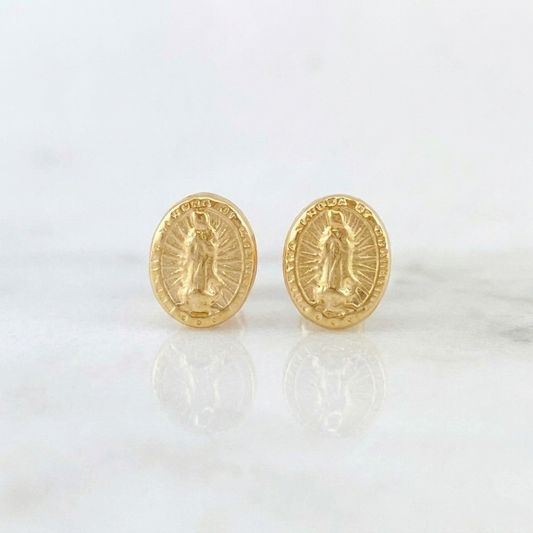 Topos Virgen Guadalupe 0.65g / 8.2mm Oro Amarillo 18K