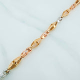 Pulso Rustico Dubai 16.65 g / 20 cm / 5.8 mm Tres Oros 18K
