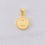 Dije Circulo Letra O 0.6g / 1.7cm Oro Amarillo 18K