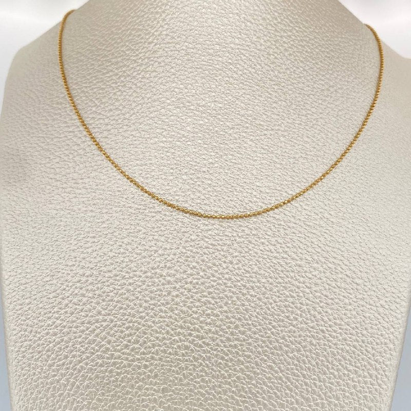 Cadena Militar 2.45gr / 61.5cm / Oro Amarillo +3 18K %