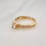 Anillo Solitario Churumbela 2 g / T6 1/2 Oro Amarillo 18K