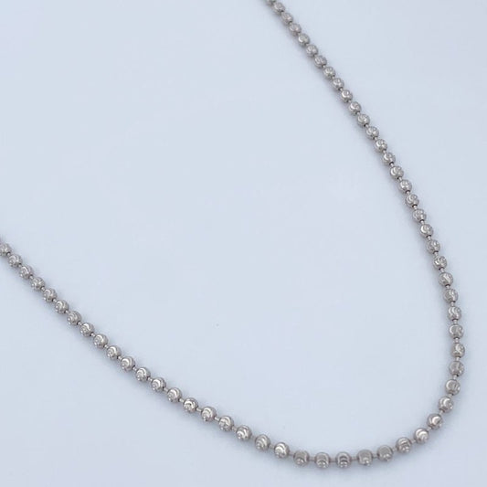Cadena Militar 7.2gr / 70.7cm / Oro Blanco +3 18K &