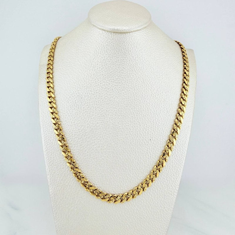Cadena Cubana Infinito 24.75 g / 61.8 cm / 6.2 mm Oro Amarillo 18K